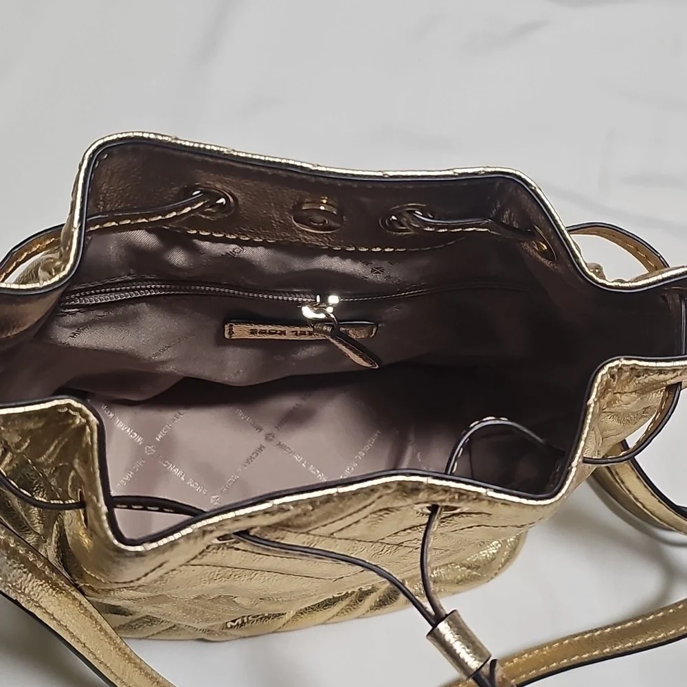 Michael Kors Metallic Gold Quilted Bag